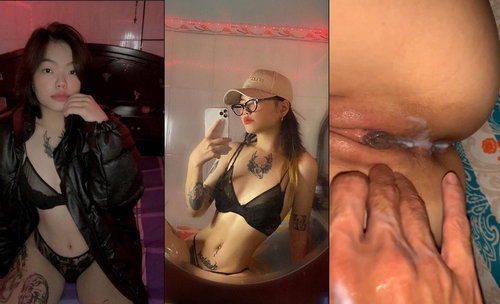 Xuất tinh tràn cả ra ngoài anh còn lấy tay vét lên nhét vào bướm em